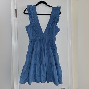 Abercrombie Ruffle Poplin Mini Dress